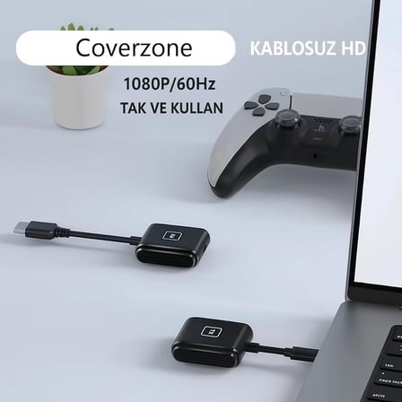 Kablosuz HD Görüntü Aktarıcı Seti USB-C TX RX | 1080P 60Hz Tak Çalıştır | Bilgisayar TV Bağlantı Kiti | İnternetsiz Ekran Yansıtma - S1 Type C