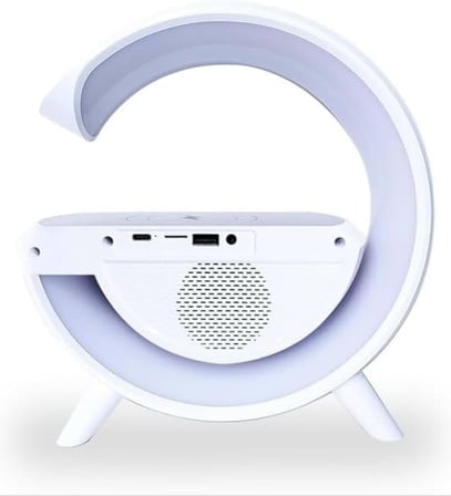 LED Işıklı Kablosuz Şarjlı Bluetooth Hoparlörlü Alarm Saati – Mükemmel Ses, Işık ve Konfor Tek Bir Cihazda!