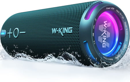 D320 Bluetooth Hoparlör, 40W 360° Surround Boombox, 24 Saate Varan Çalma Süresi, IP67, Kablosuz Stereo TWS, Powerbank/TF/Aux/Bluetooth5.3, Ses Bombası