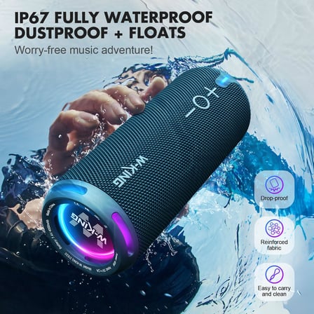D320 Bluetooth Hoparlör, 40W 360° Surround Boombox, 24 Saate Varan Çalma Süresi, IP67, Kablosuz Stereo TWS, Powerbank/TF/Aux/Bluetooth5.3, Ses Bombası