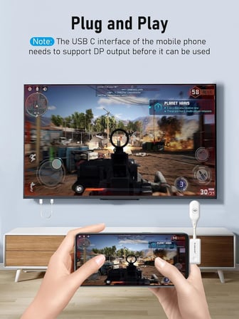 Kablosuz HD Görüntü Aktarıcı Seti - 50m Menzil, USB-C Verici ve Alıcı, Plug & Play, HDMI Destekli, Video İzleme, Oyun Oynama ve Fikir Paylaşımı İçin Uygun | ZR1179