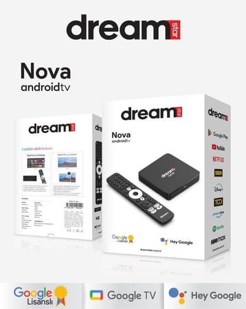 Nova Android Tv Box 2gb Ram 32GB Hafıza Google Lisanslı