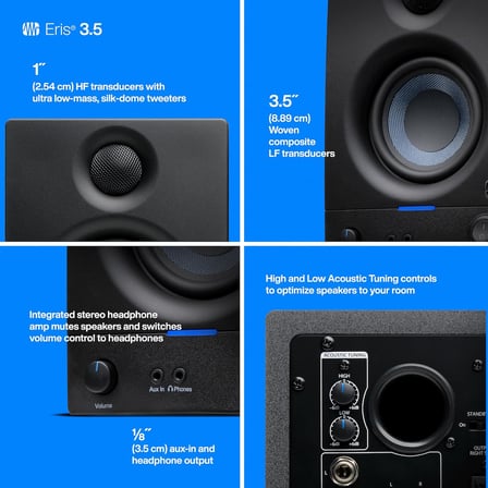 Eris 3.5 (2. Nesil) | 3.5" Medya Referans Monitör, 50 Watt