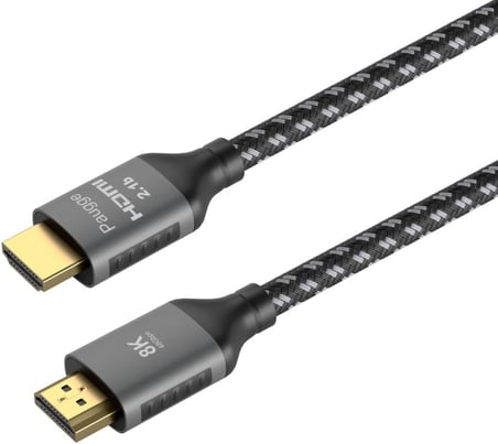 Ultra Sertifikalı HDMI® 2.1b Kablo - (2.1b/2.1/2.0b/2.0/1.4) 10K, 8K 60Hz, 4K 240Hz 165Hz 144Hz 120Hz 60Hz, eARC, HDCP2.3, HDR, D-HDR, Dolby Vision, Dolby Atmos (2m)
