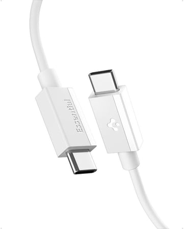 USB-C to USB-C 1 Metre Kablo 60W Güç/PPS 2.0 Super Hızlı Şarj / 480 Mbps Data Aktarım Hızı Type-C Ekstra Dayanıklı Beyaz - ACA08717
