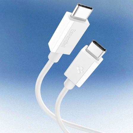 USB-C to USB-C 1 Metre Kablo 60W Güç/PPS 2.0 Super Hızlı Şarj / 480 Mbps Data Aktarım Hızı Type-C Ekstra Dayanıklı Beyaz - ACA08717
