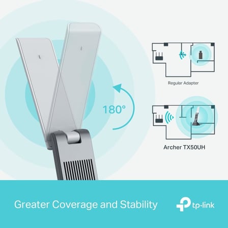 Archer TX50UH, AX3000Mbps USB Adaptörü, Wi-Fi 6, USB 3.0, Çift Bantlı, WPA3, Beamforming, MU-MIMO