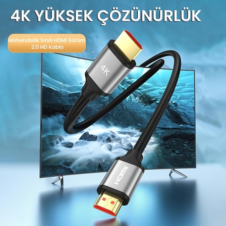 4K 60Hz 18Gbps HDR ARC HDCP HDMI 2.0 Kablo 3 Metre