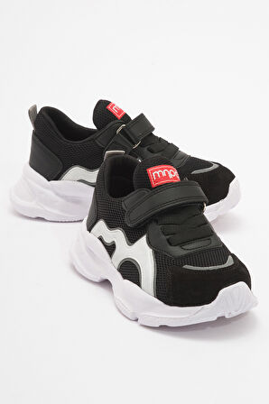 mnpc Erkek Çocuk Siyah Hakiki Deri Günlük Spor Ayakkabı