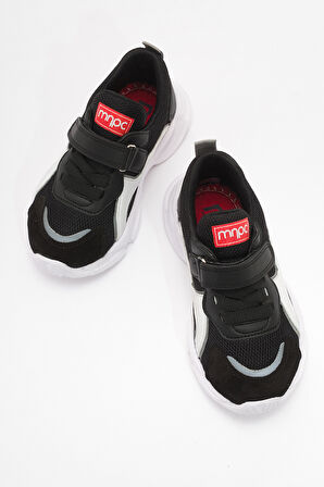 mnpc Erkek Çocuk Siyah Hakiki Deri Günlük Spor Ayakkabı