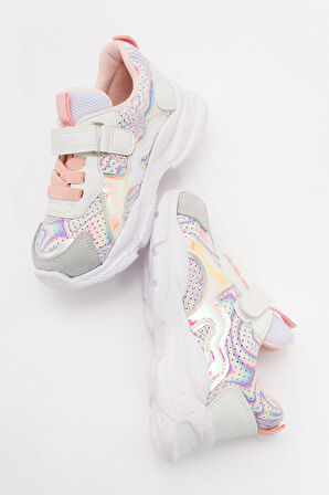 mnpc Kız Çocuk Beyaz Hakiki Deri Spor Ayakkabı