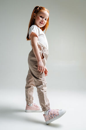 mnpc Kız Çocuk Pudra Kedili Sneaker Ayakkabı