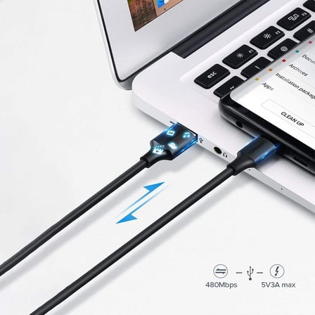 USB Type-C Şarj ve Data Kablosu, Siyah, 1.5 Metre