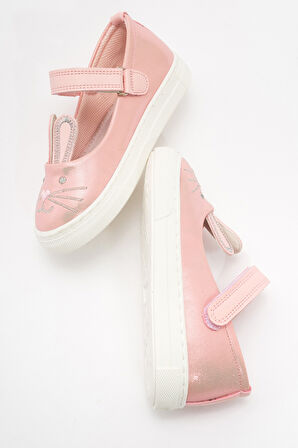 mnpc Kız Çocuk Pudra Tavşanlı Günlük Babet