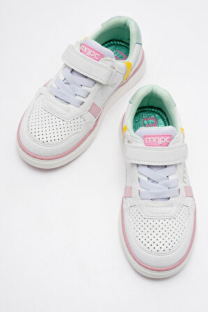 mnpc Kız Çocuk Beyaz-Sarı Sneaker Ayakkabı