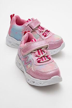 mnpc Kız Çocuk Pudra Işıklı Spor Ayakkabı