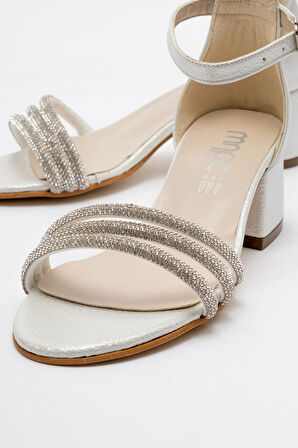 mnpc Kız Çocuk Sedef Taşlı Topuklu Abiye Ayakkabı