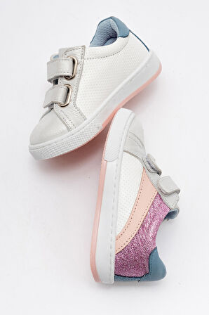 mnpc Kız Çocuk Beyaz Hakiki Deri Günlük İlk Adım Ayakkabı