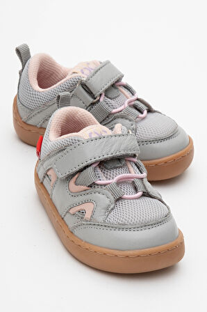 mnpc Unisex Çocuk Gri-Pudra Hakiki Deri Günlük Ayakkabı