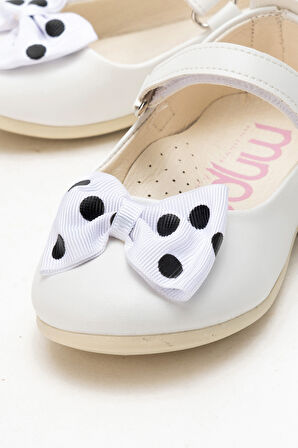 mnpc Kız Çocuk Beyaz Fashion Babet