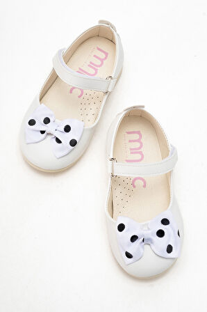 mnpc Kız Çocuk Beyaz Fashion Babet