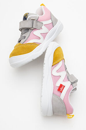 mnpc Unisex Çocuk Gri-Sarı Günlük Spor Ayakkabı