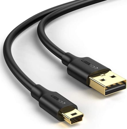 2.0 A USB-A & Mini-USB, Şarj ve Data Kablosu, 1.5 Metre, Siyah