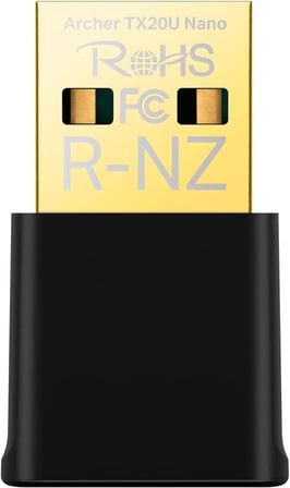 Archer TX20U Nano, AX1800 Mbps, Çift Bant, MU-MIMO, USB 2.0, WPA3, Windows 10/11 Uyumlu, Wi-Fi 6 Nano USB Adaptör