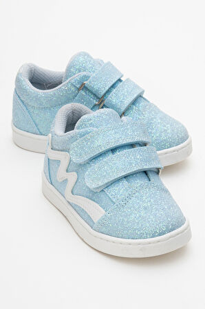 mnpc Kız Çocuk Mavi Simli Sneaker Ayakkabı