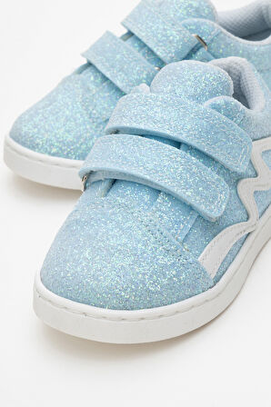 mnpc Kız Çocuk Mavi Simli Sneaker Ayakkabı