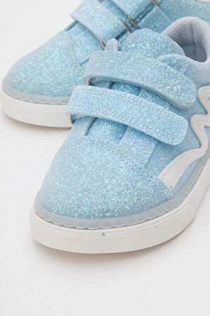 mnpc Kız Çocuk Mavi Simli Sneaker Ayakkabı