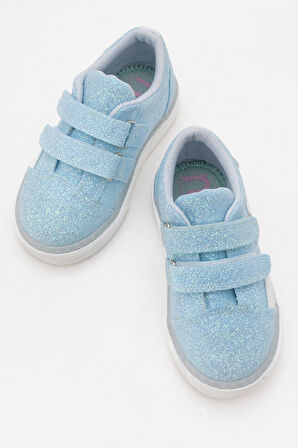 mnpc Kız Çocuk Mavi Simli Sneaker Ayakkabı