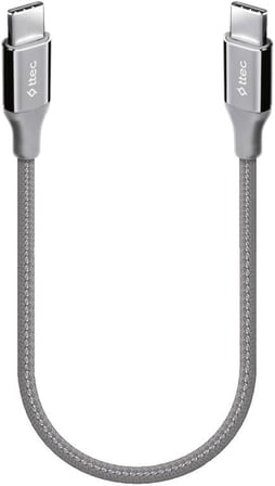 AlumiCable USB-C - USB-C 30cm 65W PD/QC Hızlı Şarj/Data Kablosu Uzay Grisi Uzay Grisi 2DK50UG
