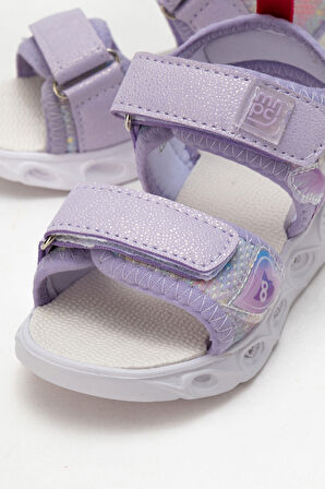 mnpc Kız Çocuk Lila Işıklı Anatomik Hafif Günlük Sandalet