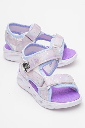 mnpc Kız Çocuk Mavi Işıklı Anatomik Hafif Günlük Sandalet