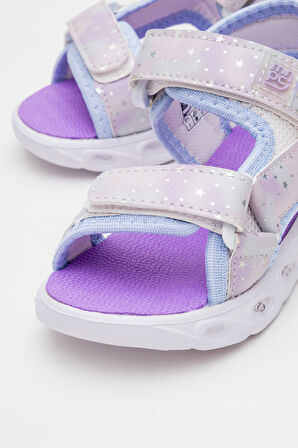 mnpc Kız Çocuk Mavi Işıklı Anatomik Hafif Günlük Sandalet