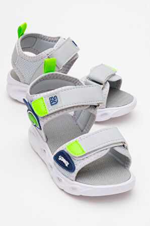 mnpc Erkek Çocuk Gri Işıklı Anatomik Hafif Günlük Sandalet