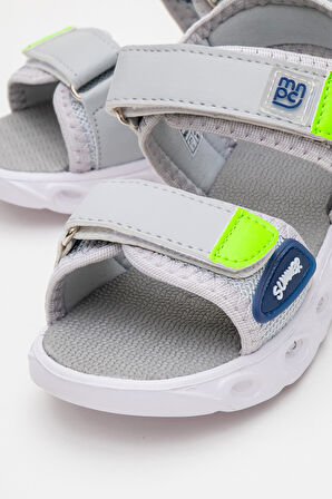 mnpc Erkek Çocuk Gri Işıklı Anatomik Hafif Günlük Sandalet