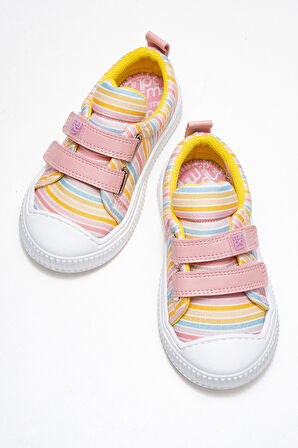 mnpc Kız Çocuk Pudra Çizgili Sneaker Ayakkabı