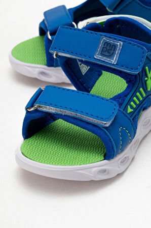 mnpc Erkek Çocuk Saks Mavi Işıklı Anatomik Hafif Günlük Sandalet