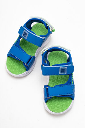 mnpc Erkek Çocuk Saks Mavi Işıklı Anatomik Hafif Günlük Sandalet