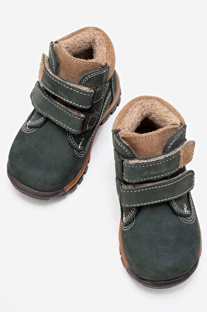 mnpc Erkek Çocuk Haki Hakiki Deri Suya Dayanıklı Anatomik İlk Adım Bot