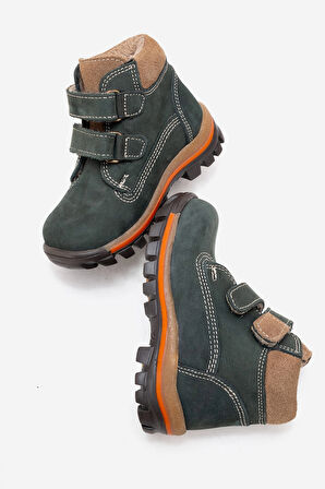 mnpc Erkek Çocuk Haki Hakiki Deri Suya Dayanıklı Anatomik İlk Adım Bot