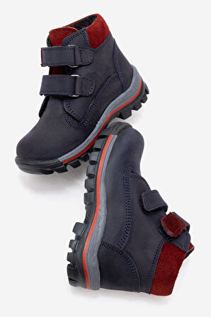 mnpc Erkek Çocuk Lacivert Hakiki Deri Suya Dayanıklı Anatomik İlk Adım Bot