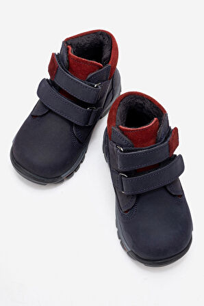 mnpc Erkek Çocuk Lacivert Hakiki Deri Suya Dayanıklı Anatomik İlk Adım Bot