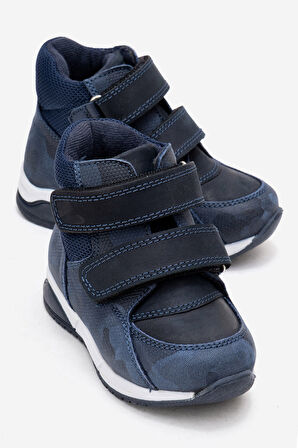 mnpc Erkek Çocuk Lacivert Hakiki Deri Suya Dayanıklı Anatomik İlk Adım Bot