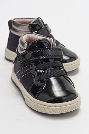 mnpc Kız Çocuk Siyah Hakiki Deri Suya Dayanıklı Anatomik İlk Adım Bot