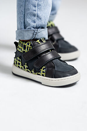 mnpc Erkek Çocuk Siyah Hakiki Deri Suya Dayanıklı Anatomik İlk Adım Bot