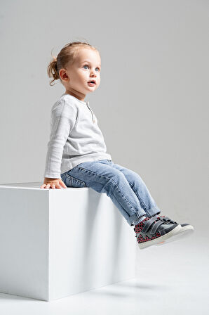 mnpc Erkek Çocuk Gri Hakiki Deri Suya Dayanıklı Anatomik İlk Adım Bot