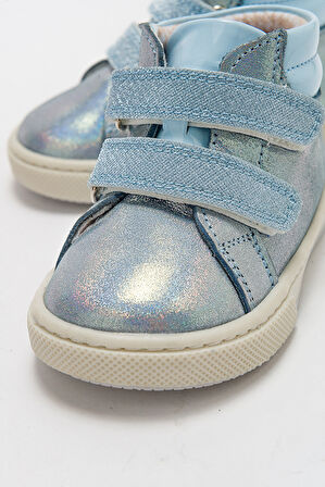 mnpc Kız Çocuk Mavi Hakiki Deri Suya Dayanıklı Anatomik Günlük Bot